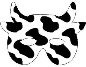 Αποκριάτικη μάσκα αγελάδα