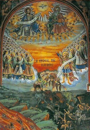 Σύναξις Αρχαγγέλων, Πτώση του Εωσφόρου, Ιερά Μονή Μεγίστης Λαύρας