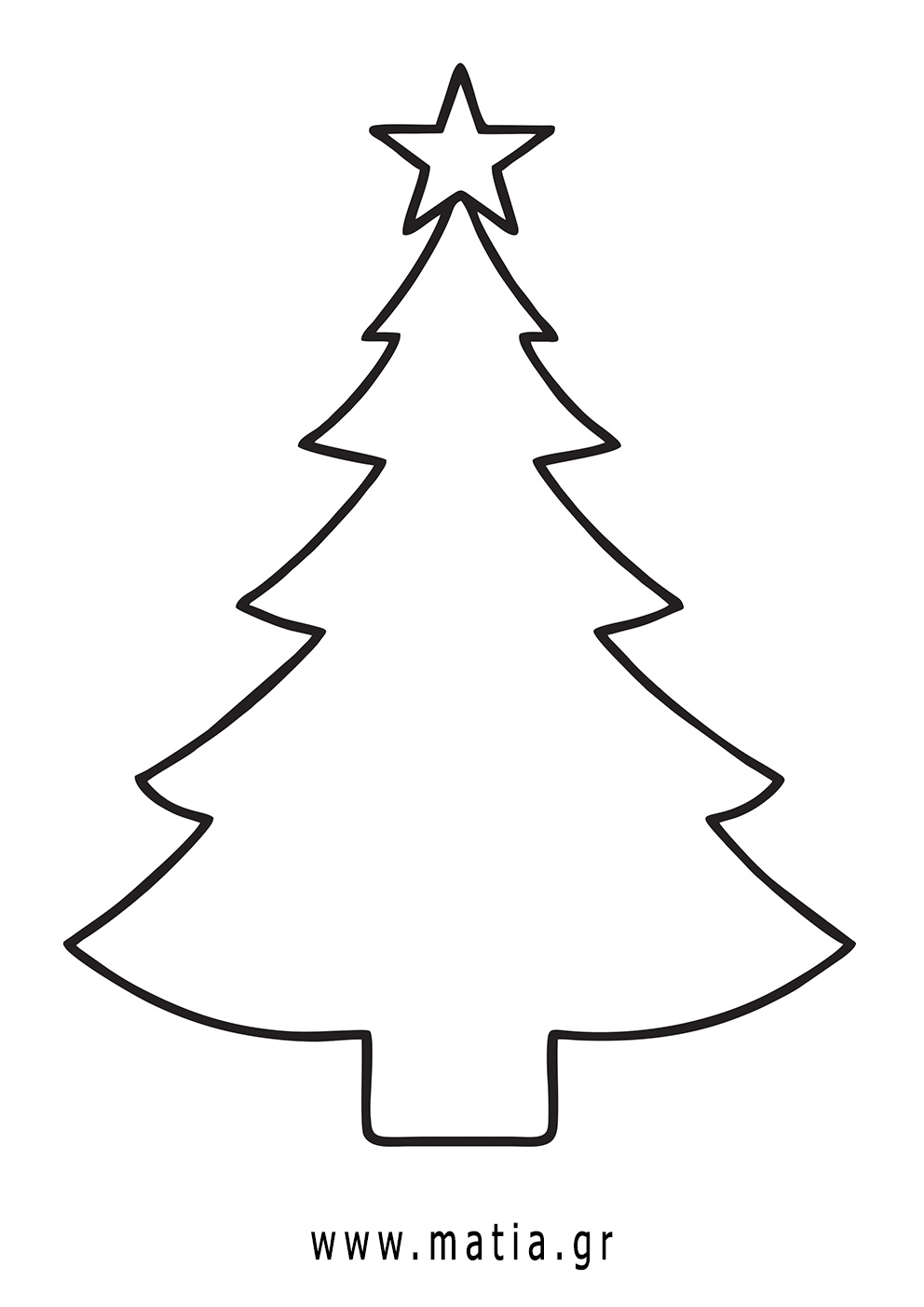 Χριστουγεννιάτικο δέντρο με αστέρι – Color me – Χρωμάτισέ με