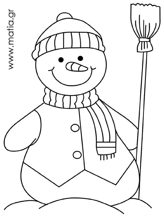 Γλυκούλης χιονάνθρωπος – Color me – Χρωμάτισέ με