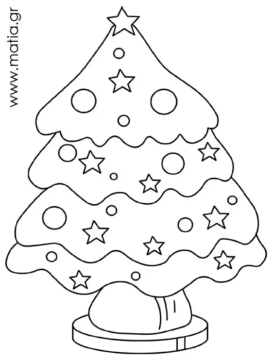 Στρουμπουλό χριστουγεννιάτικο δέντρο – Color me – Χρωμάτισέ με