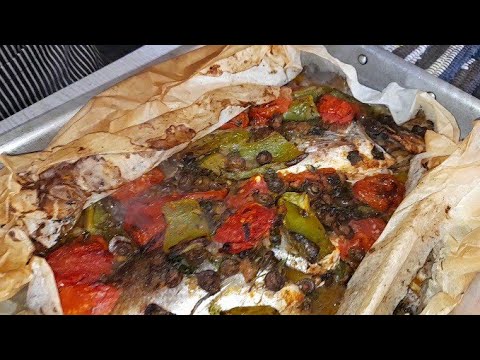 Ψάρι με ελιές στο φούρνο, από τον Γέροντα Παρθένιο